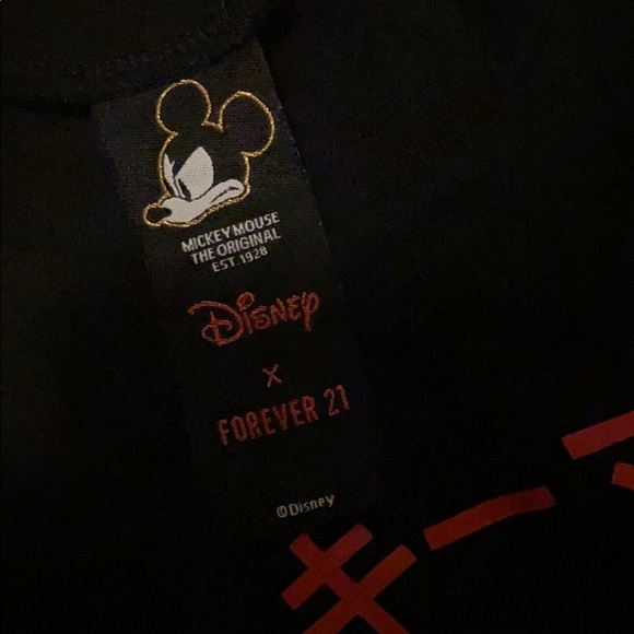 Forever 21 black disney Mickey Mouse crop top - Picture 2 of 3
